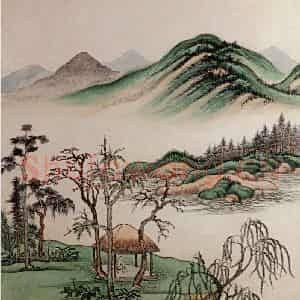 清代 王鉴《仿古山水图册》国画山水作品图片鉴赏
