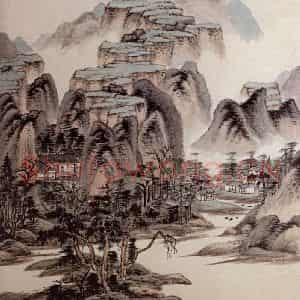 清代 王鉴《仿古山水图册》国画山水作品图片鉴赏