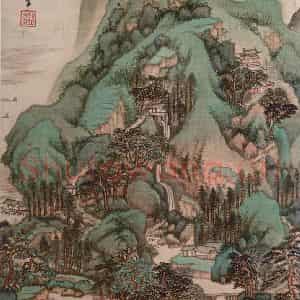 清代 王鉴《仿古山水图册》国画山水作品图片鉴赏