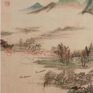 清代 王鉴《仿古山水图册》国画山水作品图片鉴赏