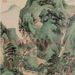 清代 王鉴《仿古山水图册》国画山水作品图片鉴赏