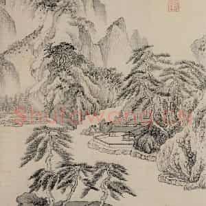 清代 王鉴《仿古山水图册》国画山水作品图片鉴赏