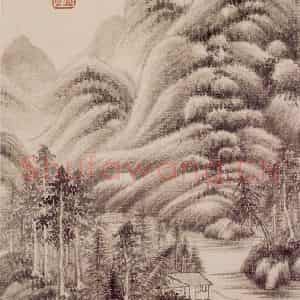 清代 王鉴《仿宋元八家册》国画山水作品图片鉴赏