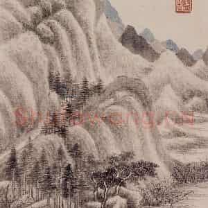 清代 王鉴《仿宋元八家册》国画山水作品图片鉴赏