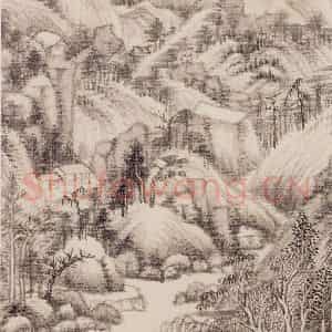 清代 王鉴《仿宋元八家册》国画山水作品图片鉴赏