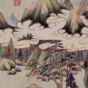 清代 王鉴《仿宋元八家册》国画山水作品图片鉴赏