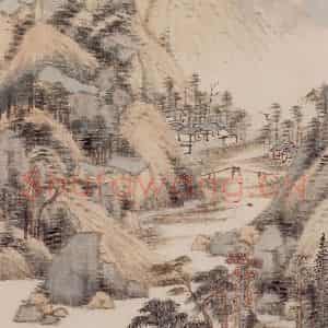 清代 王鉴《仿宋元八家册》国画山水作品图片鉴赏