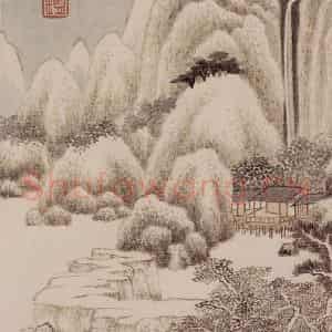 清代 王鉴《仿宋元八家册》国画山水作品图片鉴赏