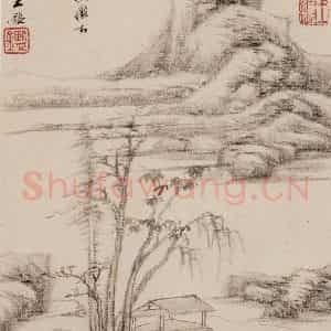 清代 王鉴《仿宋元八家册》国画山水作品图片鉴赏