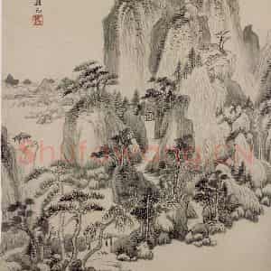 清代 王鉴《仿古山水册》国画山水作品图片鉴赏