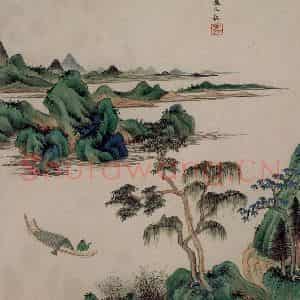 清代 王鉴《仿古山水册》国画山水作品图片鉴赏
