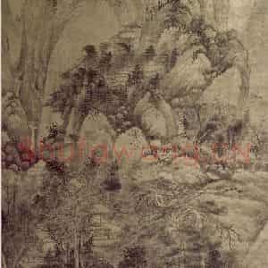 清代 王鉴《山庄奇峰图轴》国画山水作品图片鉴赏