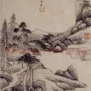 清代 王鉴《仿古山水册》国画山水作品图片鉴赏