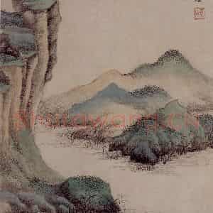 清代 王鉴《仿古山水册》国画山水作品图片鉴赏