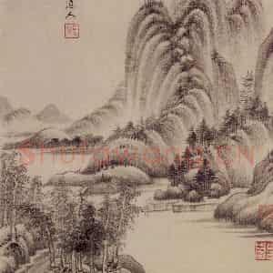 清代 王鉴《仿古山水册》国画山水作品图片鉴赏