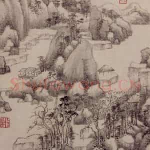 清代 王鉴《仿古山水册》国画山水作品图片鉴赏