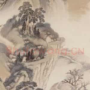 清代 王鉴《仿古山水十条屏》国画山水作品图片鉴赏