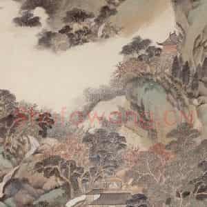 清代 王鉴《仿古山水十条屏》国画山水作品图片鉴赏