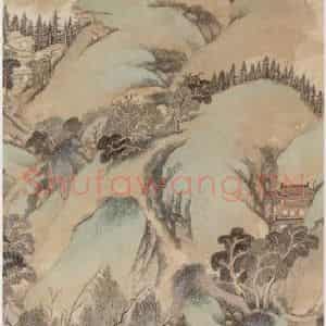 清代 王鉴《仿古山水十条屏》国画山水作品图片鉴赏