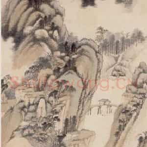 清代 王鉴《仿古山水十条屏》国画山水作品图片鉴赏
