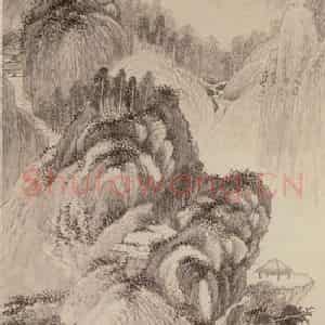 清代 王鉴《仿古山水十条屏》国画山水作品图片鉴赏