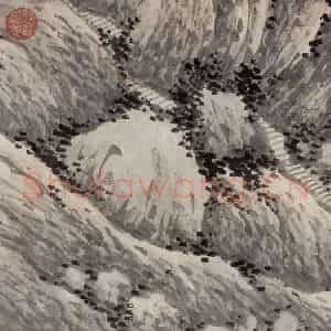 明代 沈周《千人石夜游图卷》国画山水作品图片鉴赏