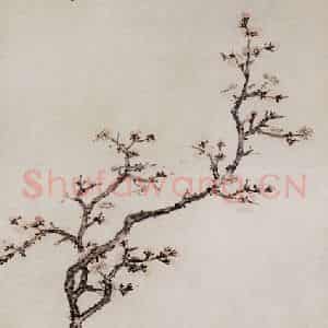 明代 沈周《红杏图轴》国画花鸟作品图片鉴赏