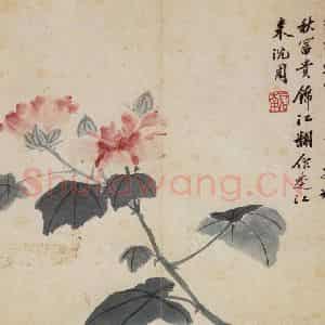 明代 沈周《卧游图册》国画花鸟作品图片鉴赏