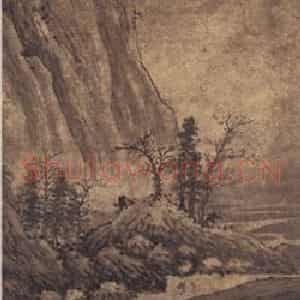 明代 沈周《秋江图轴》国画山水作品图片鉴赏