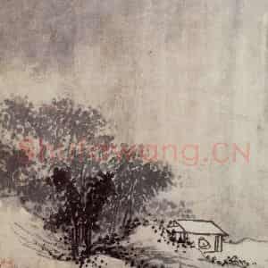明代 沈周《三绝图册》国画山水作品图片鉴赏