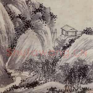 明代 沈周《三绝图册》国画山水作品图片鉴赏
