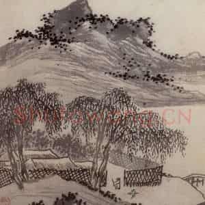 明代 沈周《三绝图册》国画山水作品图片鉴赏