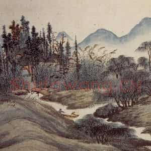 明代 沈周《东庄图册》国画山水作品图片鉴赏