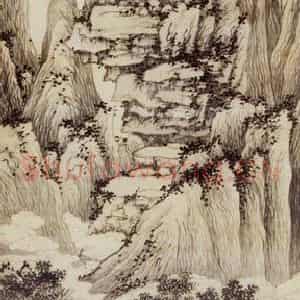 明代 沈周《祝寿图轴》国画山水作品图片鉴赏