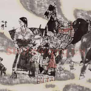 2003年 张道兴《天苍苍地茫茫》国画人物作品图片鉴赏