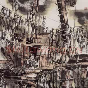 2003年 张道兴《渔汛》国画人物作品图片鉴赏