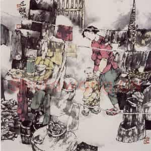2003年 张道兴《乡间衣食》国画人物作品图片鉴赏