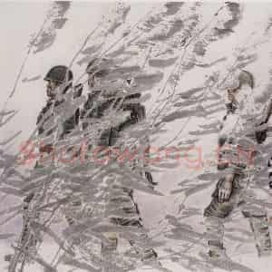 1987年 张道兴《疾风》国画人物作品图片鉴赏