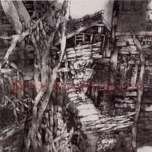 2003年 张道兴《肩上的山寨》国画人物作品图片鉴赏