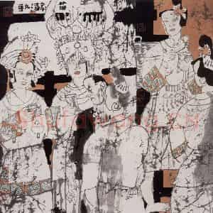 1990年 张道兴《苗家酒歌》国画人物作品图片鉴赏