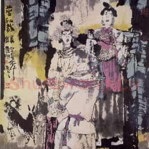 1993年 张道兴《剪红裁绿》国画人物作品图片鉴赏