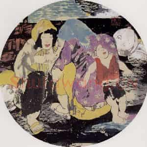 1993年 张道兴《细语》国画人物作品图片鉴赏