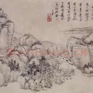 1685年 王翚《仿古山水册》国画山水写意作品图片鉴赏