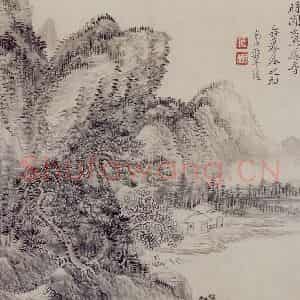 1685年 王翚《仿古山水册》国画山水写意作品图片鉴赏
