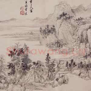 1685年 王翚《仿古山水册》国画山水写意作品图片鉴赏