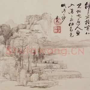 1685年 王翚《仿古山水册》国画山水写意作品图片鉴赏