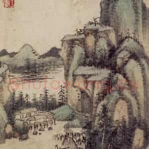 1658年 王翚《仿古山水册》国画山水写意作品图片鉴赏