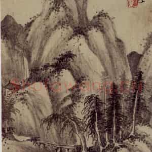 1658年 王翚《仿古山水册》国画山水写意作品图片鉴赏