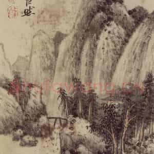 1658年 王翚《仿古山水册》国画山水写意作品图片鉴赏