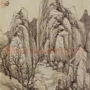 1658年 王翚《仿古山水册》国画山水写意作品图片鉴赏
